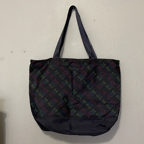 VICTORIA'S SECRET PINK RAINBOW WEEKENDER TOTE - Picture 2 of 9